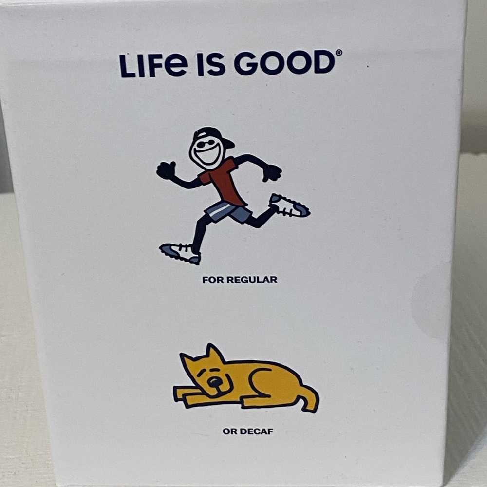 Life is Good Mug 15oz New in Box Blue Flip Flops with Flowers - Picture 3 of 4